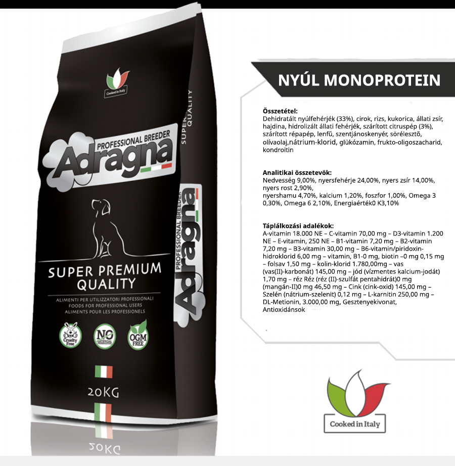 Adragna Breeder - Nyúl Monoprotein 20kg