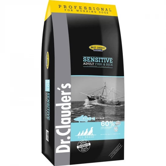Dr Clauder's Best Choice Sensitive Felnőtt - Hal és Rizs 20kg
